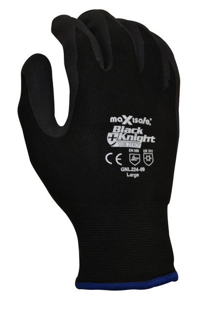 'Black Knight Sub Zero' Thermally Lined Glove With Latex Gripmaster Coating Technology - Large
