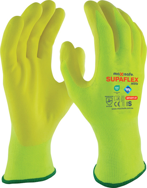 Hi-Vis Supaflex Glove With Micro-Foam Coating - Xlarge