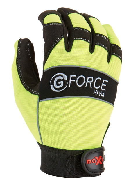 'G-Force Hivis' Mechanics Glove, Full Finger - Small