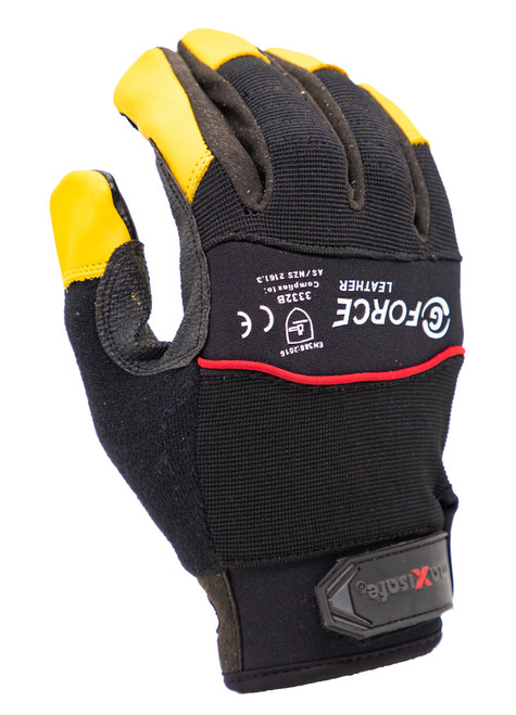 'G-Force Leather' Mechanics Glove With Leather Palm - Small