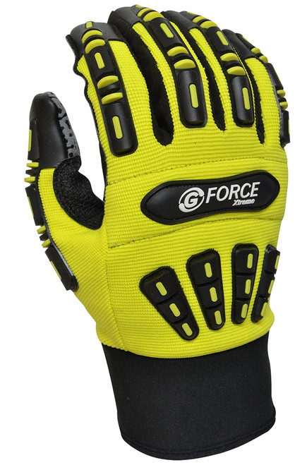 'G-Force Xtreme' Mechanics Heavy Duty Tpr Back Glove - Xxlarge