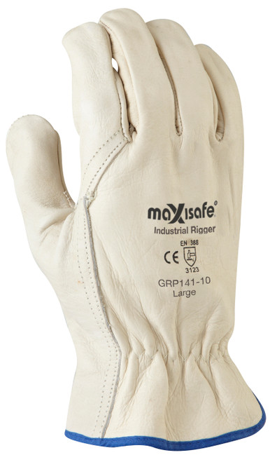 Premium Beige Cowgrain Rigger Glove - Xlarge
