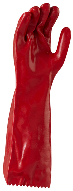 Red Pvc Glove 45Cm, Retail Carded
