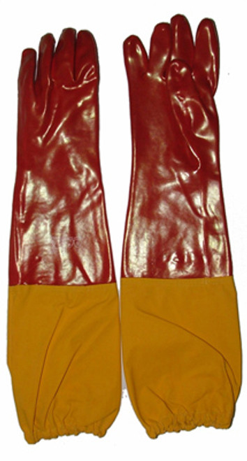 Red Pvc Glove, 60Cm Shoulder Length