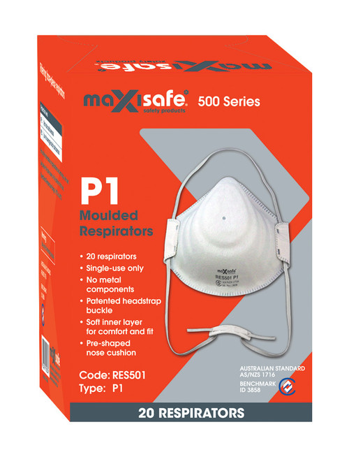 Maxisafe P1 Respirator, Box Of 20