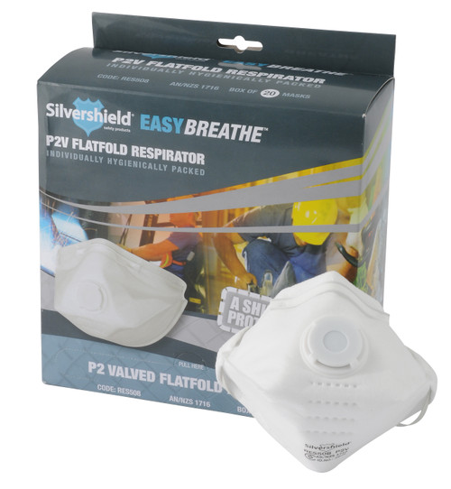 Maxisafe P2 Horizontal Flat Fold Respirator With Valve, Box Of 20