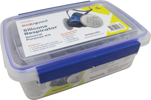 Maxiguard Half Mask Silicone General Purpose Kit W/ P3 Carbon Cartridges Medium