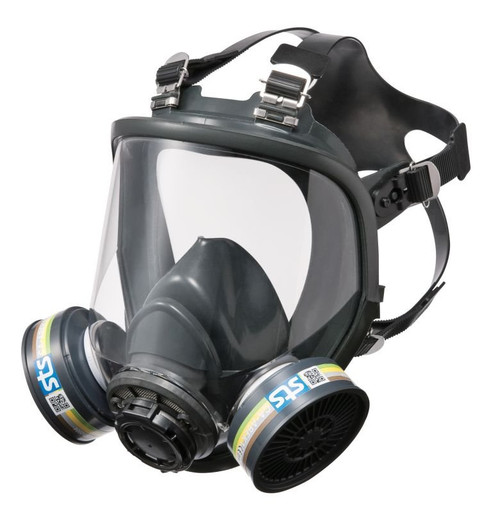Maxisafe Professional Twin Full Face Respirator - Silicone, Medium