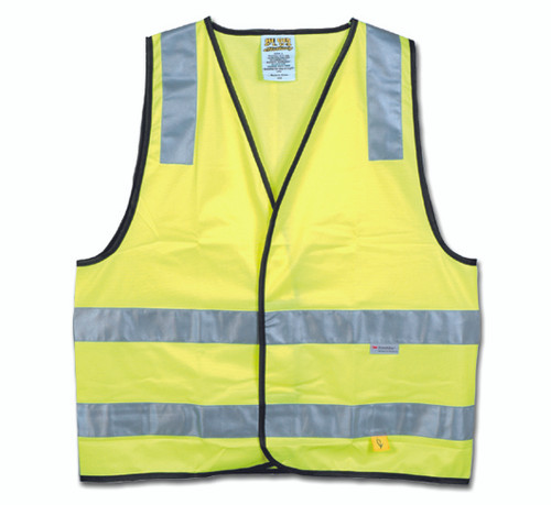 Hi-Vis Yellow Safety Vest - Day/Night Use - Medium