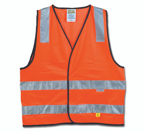 Hi-Vis Orange Safety Vest - Day/Night Use - 4Xlarge