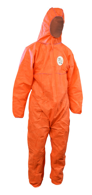 'Chemguard' Sms Disposable Coveralls - Orange - Large