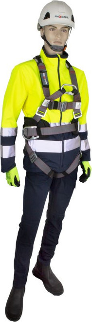 Maxisafe Confined Space Full Body Harness With Front & Rear Steel Plated Fall Arrest D Rings
