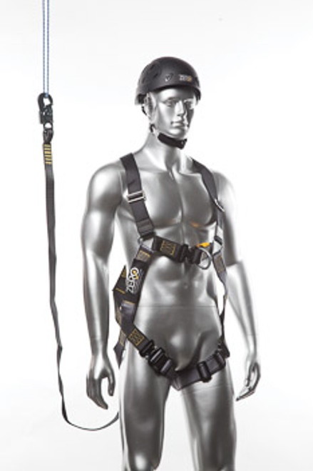 Maxisafe Full Body Harness With Front & Rear Attachment Points With 2M Lanyard & Snap Hook Attached