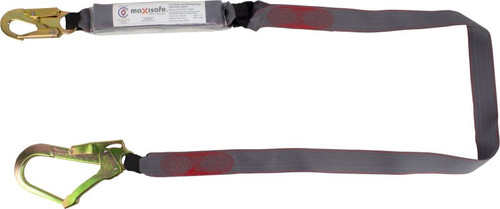 Maxisafe Single Webbing Lanyard With Snaphook & Scaffold Hook - 2M Maxisafe Single Webbing Lanyard With Snaphook & Scaffold Hook - 2M