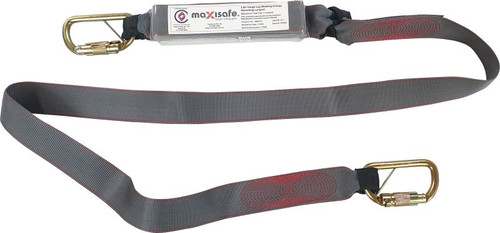 Maxisafe 2M Single Elasticated Lanyard W/ Triple Action Karabiners - 100Kg Maxisafe 2M Single Elasticated Lanyard W/ Triple Action Karabiners - 100Kg