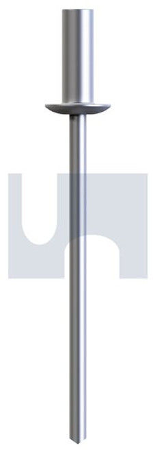 Rivet Dome Hd Sealed73T6 -Al 5056/St Zp 4-2 (3.2 X 6) Pk1000