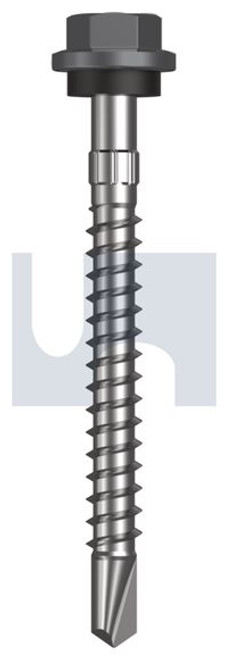 Metal Self Drilling Screw Hex Head + Washer #14-10 X65 Basalt - Cl4