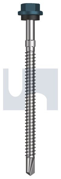 Metal Self Drilling Screw Hex Head + Washer #14-14 X90 Blue Ridge (Pacific Blue) -Cl4