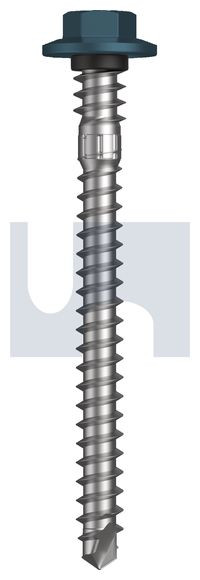 Vmax Self Drilling Screw Hex + Washer + Xgrip M6.2-11 X65 Blue Ridge (Pacific Blue) -Cl4