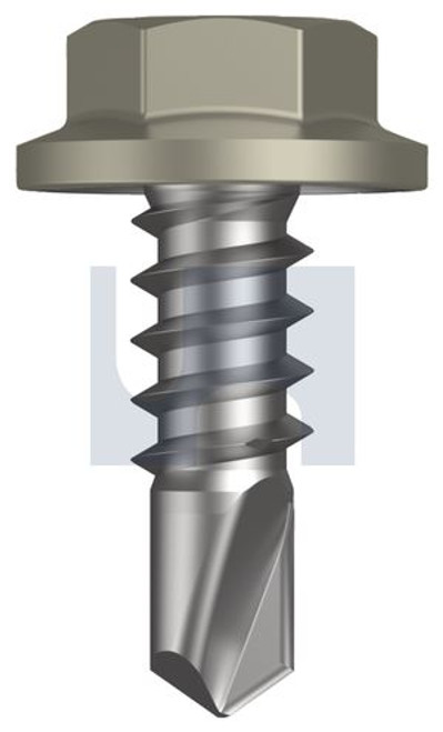 Metal Self Drilling Screw Flanged Hex Head #8-18 X12 Bushland - Cl4
