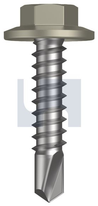 Metal Self Drilling Screw Flanged Hex Head #12-14 X25 Bushland - Cl4