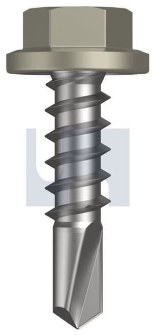 Metal Self Drilling Screw Flanged Hex Head #14-10 X25 Bushland - Cl4