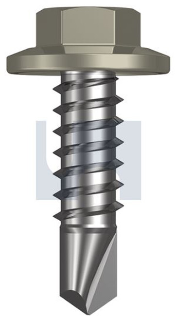 Metal Self Drilling Screw 5/16A Flanged Hex #14-14 X22 Bushland - Cl4