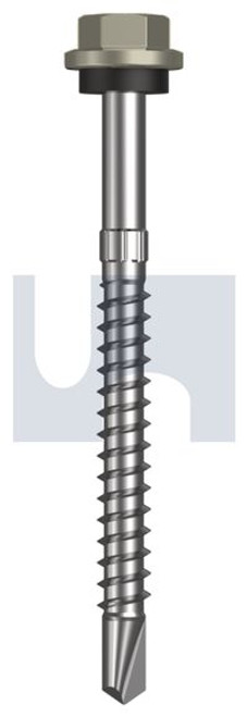 Metal Self Drilling Screw Hex Head + Washer #14-10 X75 Bushland - Cl4