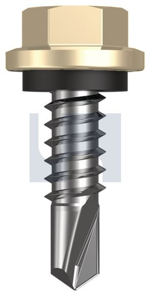 Metal Self Drilling Screw Hex Head + Washer #14-14 X22 Classic Cream (Smooth) -Cl4