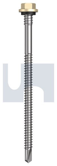 Metal Self Drilling Screw Hex + Washer + Xgrip #14-14 X110 Classic Cream (Smooth) -Cl4