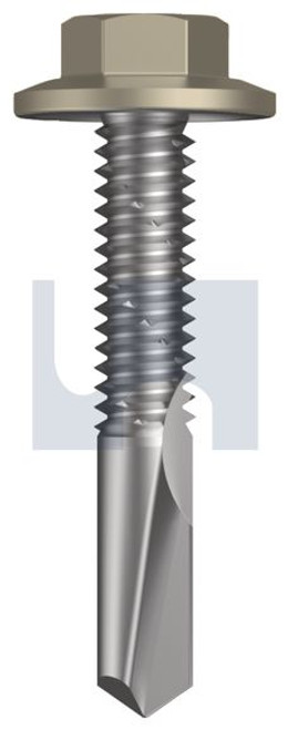 S500 Tiger Self Drilling Screw Flanged Hex Head #12-24 X32 Cove - Cl4