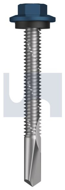 S500 Tiger Self Drilling Screw Hex Head + Washer #12-24 X50 Deep Ocean (Storm Blue) -Cl4
