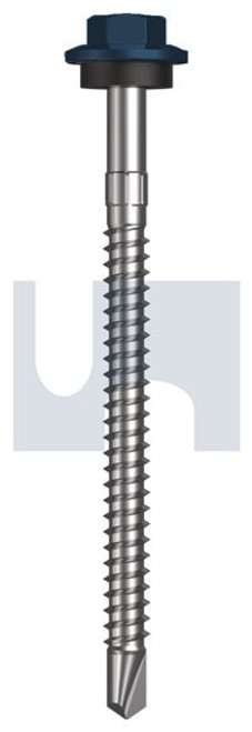 Metal Self Drilling Screw Hex Head + Washer #12-14 X75 Deep Ocean (Storm Blue) -Cl4