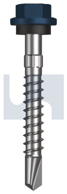 Metal Self Drilling Screw Hex Head + Washer #14-10 X50 Deep Ocean (Storm Blue) -Cl4