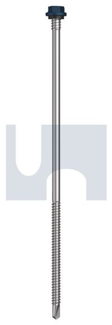 Metal Self Drilling Screw Hex + Washer + Xgrip #14-14 X205 Deep Ocean (Storm Blue) -Cl4