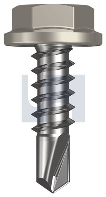 Metal Self Drilling Screw Flanged Hex Head #10-16 X16 Dune - Cl4