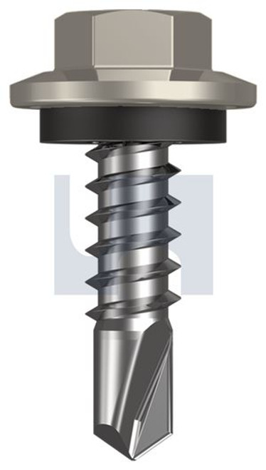 Metal Self Drilling Screw Hex Head + Washer #12-14 X20 Dune - Cl4