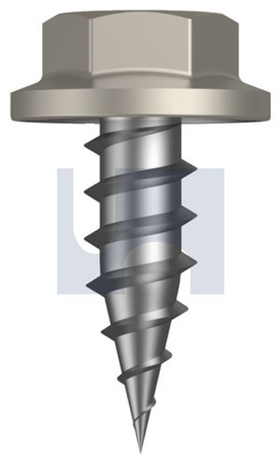 Needle Pt Self Drilling Screw Flanged Hex #8-15 X12 Dune - Cl4