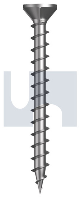 Chipboard Sds Csk Rib #10-8 X50 Dove White - Zyp