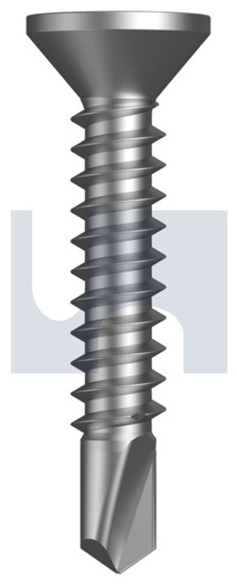 Metal Self Drilling Screw Countersunk #8-18 X25 Dove White - Cl3