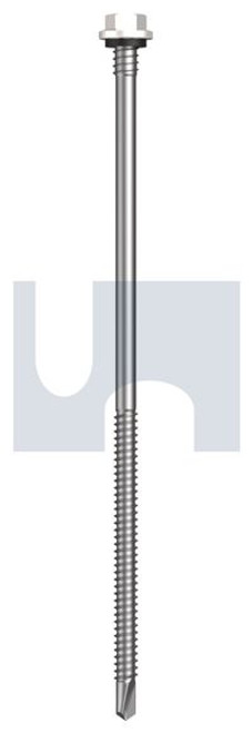 Metal Self Drilling Screw Hex + Washer + Xgrip #14-14 X175 Dove White - Cl4