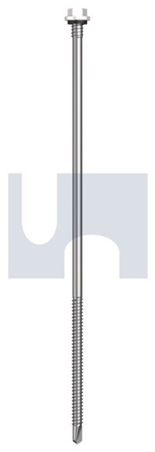 Metal Self Drilling Screw Hex + Washer + Xgrip #14-14 X230 Dove White - Cl4