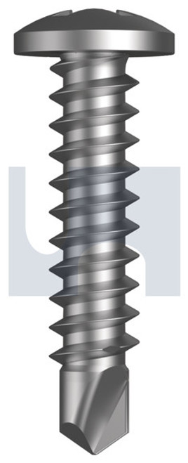 Metal Self Drilling Screw Pan Head #8-18 X20 Dove White - Zyp