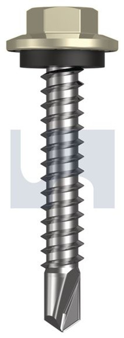 Metal Self Drilling Screw Hex Head + Washer #12-14 X35 Evening Haze - Cl4