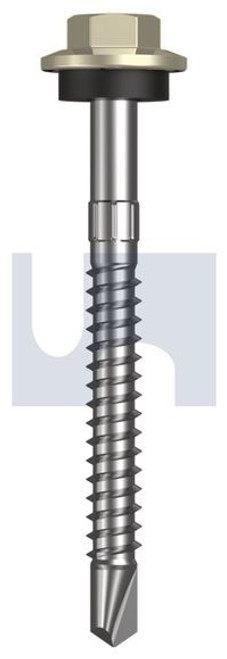 Metal Self Drilling Screw Hex Head + Washer #12-14 X55 Evening Haze - Cl4