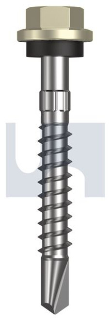Metal Self Drilling Screw Hex Head + Washer #14-10 X50 Evening Haze - Cl4