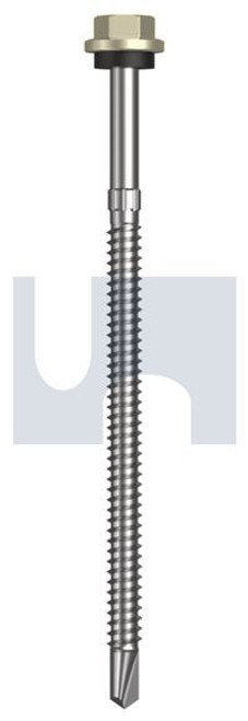 Metal Self Drilling Screw Hex Head + Washer #14-14 X115 Evening Haze - Cl4