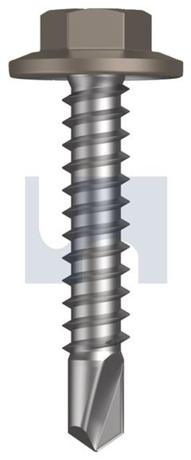 Metal Self Drilling Screw Flanged Hex Head #12-14 X30 Gully - Cl4