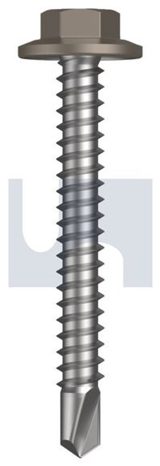 Metal Self Drilling Screw Flanged Hex Head #12-14 X45 Gully - Cl4
