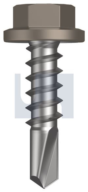Metal Self Drilling Screw Flanged Hex Head #14-10 X25 Gully - Cl4